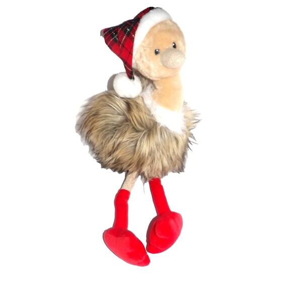 Savanna Plush OSTRICH Pier 1 Imports Stuffed Animal Christmas 18” Furry Fluffy - Picture 1 of 8